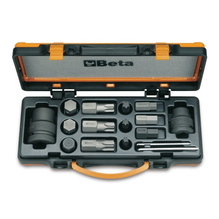 Beta 727/C16 12 inserti Macchina maschio e 4 accessori in cassetta di lamiera 007270900