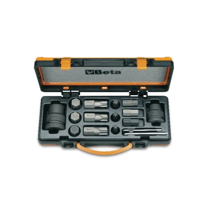 Beta 727/C16 12 inserti Macchina maschio e 4 accessori in cassetta di lamiera 007270900