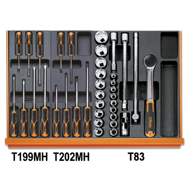 Beta 5904VG/3T Assortimento di 102 utensili per autoriparazione in termoformato rigido in ABS 059041510