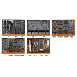 Beta 5904VG/5T Assortimento di 153 utensili per autoriparazione in termoformato rigido in ABS 059041196