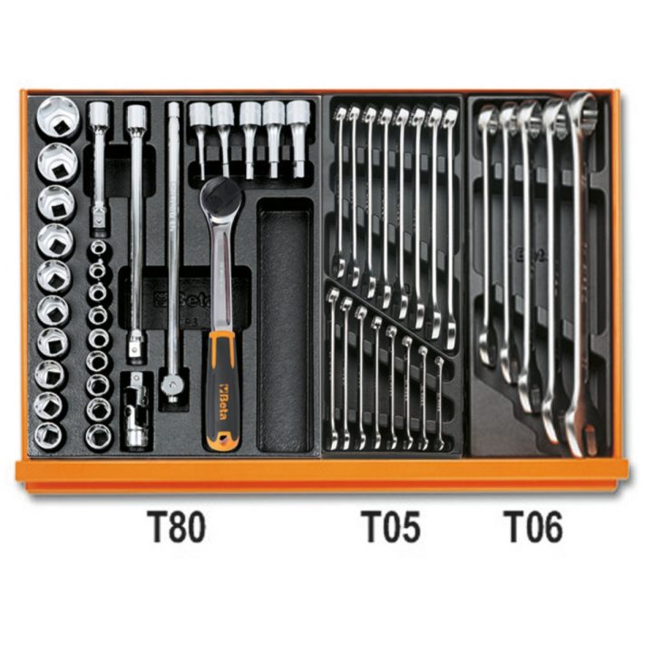 Beta 5904VI/1T Assortimento di 98 utensili per manutenzioni industriali in termoformato rigido in ABS 059041161