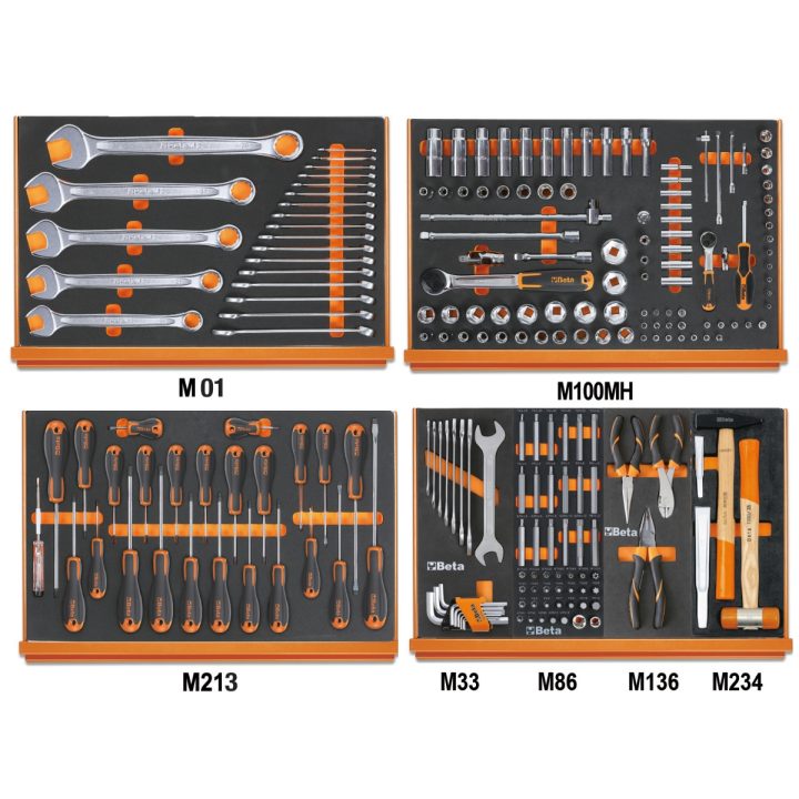 Beta 5988U/7M Assortimento di 215 utensili per impiego universale in vassoio morbido in EVA 059881019
