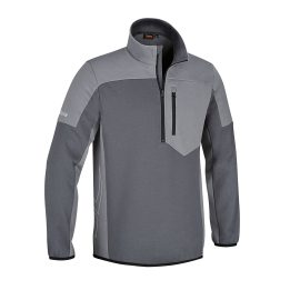 Beta 7643G L Felpa zip corta, 80% cotone, 20% poliestere, 280 g, antracite/grigio chiaro 076430003