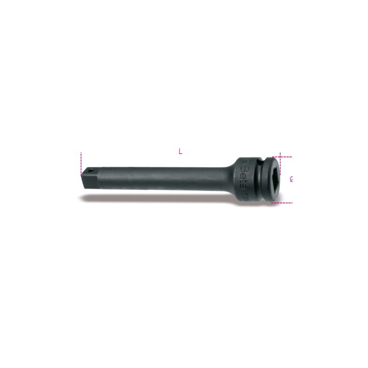 Beta 728/22L Prolunga Macchina con attacchi quadri maschio e femmina 3/4" fosfatata 007280826