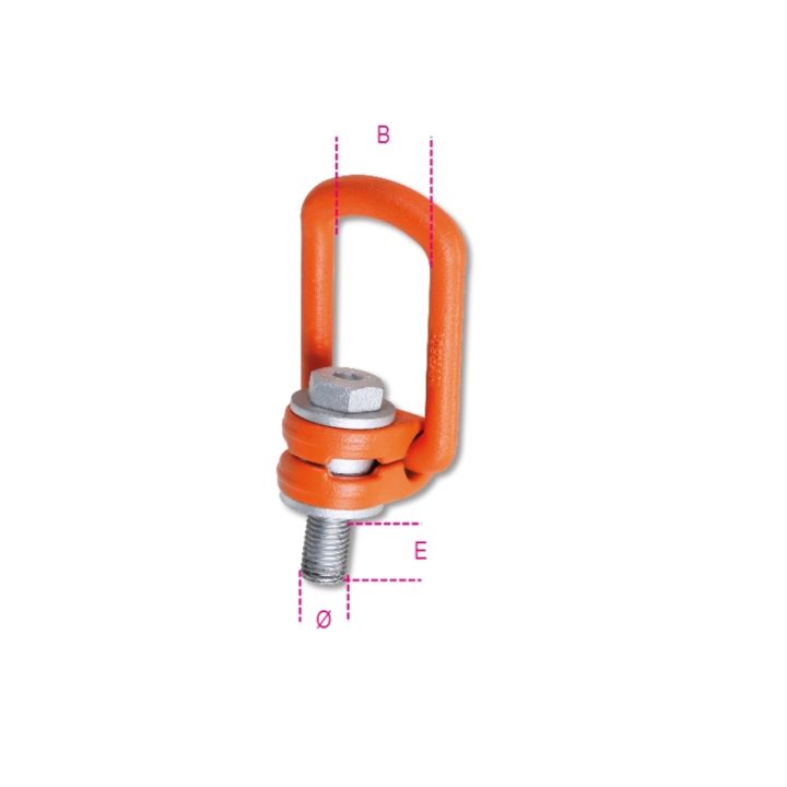 Beta 8049V M24-35 Golfare maschio per sollevamento con staffa disassata, acciaio legato ad alta resistenza 080490324
