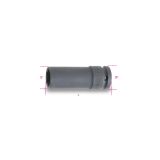 Beta 720LS 16 Chiavi a bussola Macchina con attacco quadro femmina 1/2" bocca esagonale serie lunga sottile fosfatate 007200366