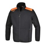 Beta 7565NG XL Felpa zip lunga, nera con inserti in grigio antracite 075650404