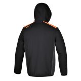 Beta 7566NG M Felpa zip lunga con cappuccio, nera con inserti in grigio antracite 075660402