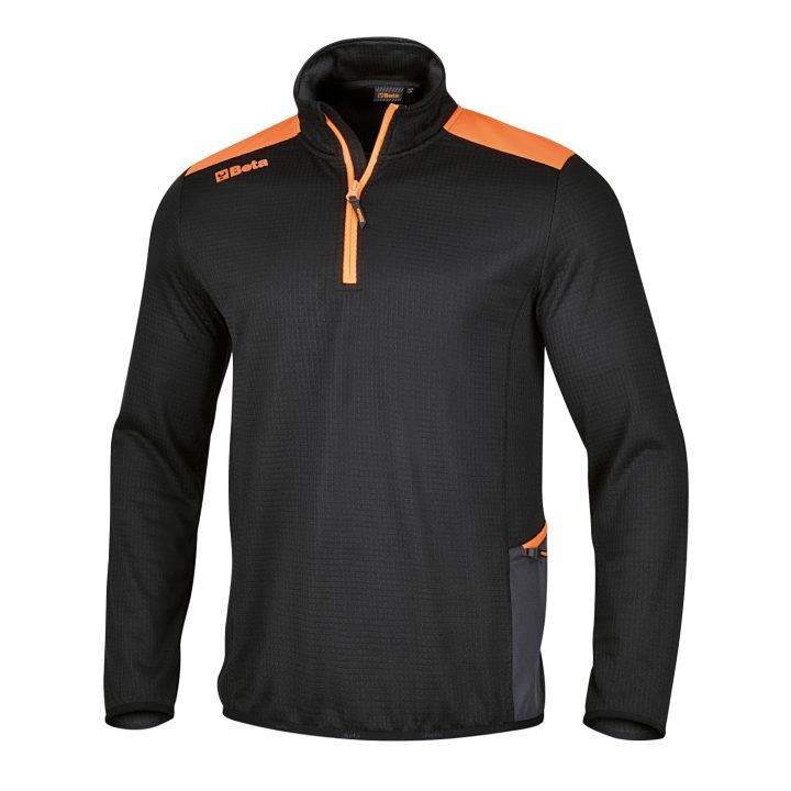 Beta 7563N L Micropile gird fleece con zip corta, nero 075630003