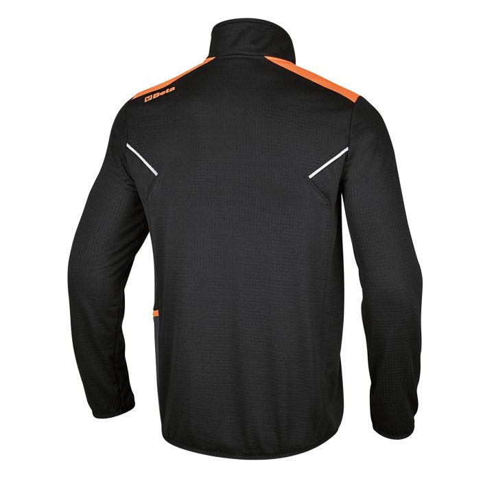 Beta 7563N XL Micropile gird fleece con zip corta, nero 075630004