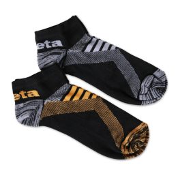 Beta 7431P 43/46 Due paia di calzini sneaker con inserti in texture traspirante 074310104