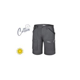 Beta 7931MG M Bermuda da lavoro in 100% cotone elasticizzato grigio, comodi e resistenti 079310402