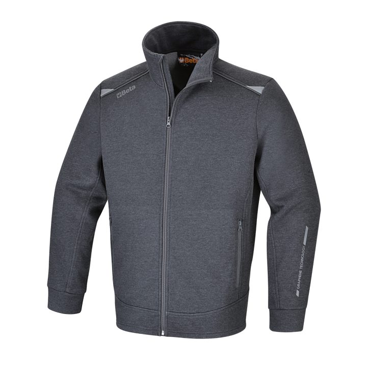 Beta 7644GG S Felpa con zip lunga in graphene 076440011