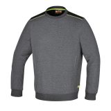 Beta 7642G M Felpa girocollo con inserti neri sulle spalle e dettaglio verde fluo 076420002