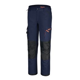 Beta 7818BL L Pantaloni da lavoro multitasche con inserti in tessuto elasticizzato 078180103