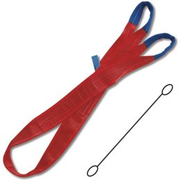 Beta 8158 3-T5 Braca per sollevamento 5t rosso nastro piatto a due strati, asole rinforzate, poliestere alta tenacità (PES) 0815