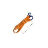 Beta 8161 6-T10 Braca per sollevamento arancio 10t nastro piatto a due strati, 20t nastro piatto a quattro strati, asole rinforz