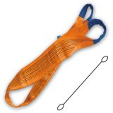 Beta 8161 6-T10 Braca per sollevamento arancio 10t nastro piatto a due strati, 20t nastro piatto a quattro strati, asole rinforz