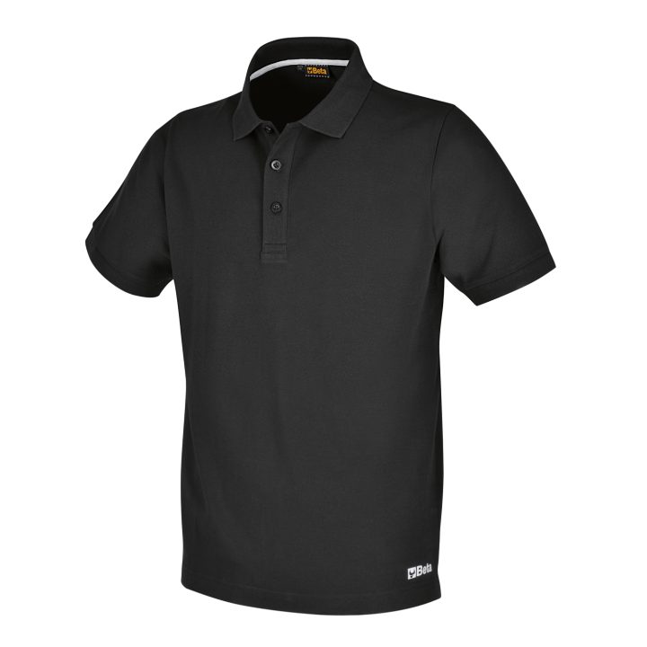 Beta 7552N XL Polo work in cotone 200g, con 3 bottoni, nera 075520504