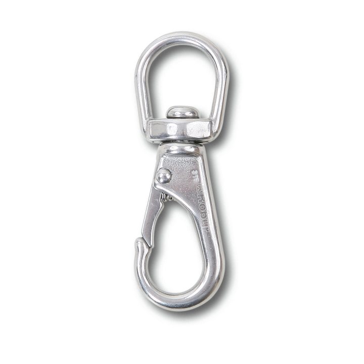 Beta 8267 12 Moschettoni a gancio con girello e sicura inox AISI 316 082670213