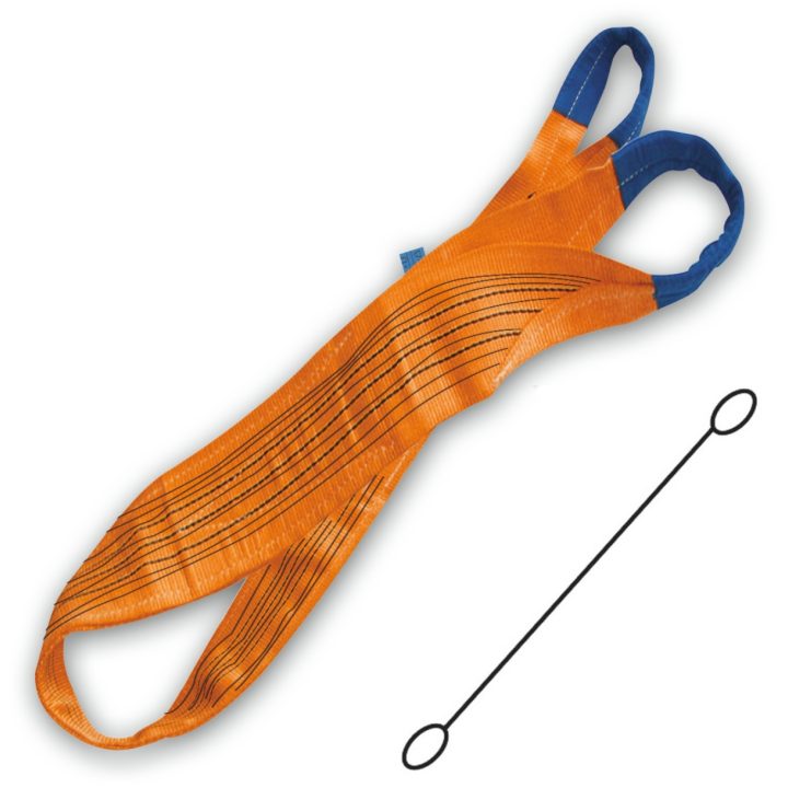 Beta 8161 3-T20 Braca per sollevamento arancio 10t nastro piatto a due strati, 20t nastro piatto a quattro strati, asole rinforz