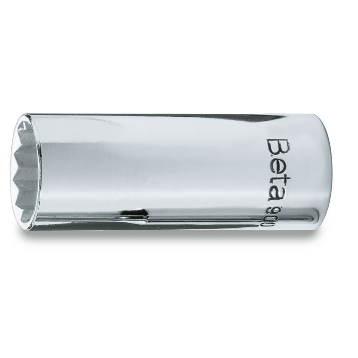 Beta 900AS-MBL 11/32 Chiavi a bussola a mano con attacco quadro femmina 1/4", tipo lungo bocca poligonale, cromate 009000331