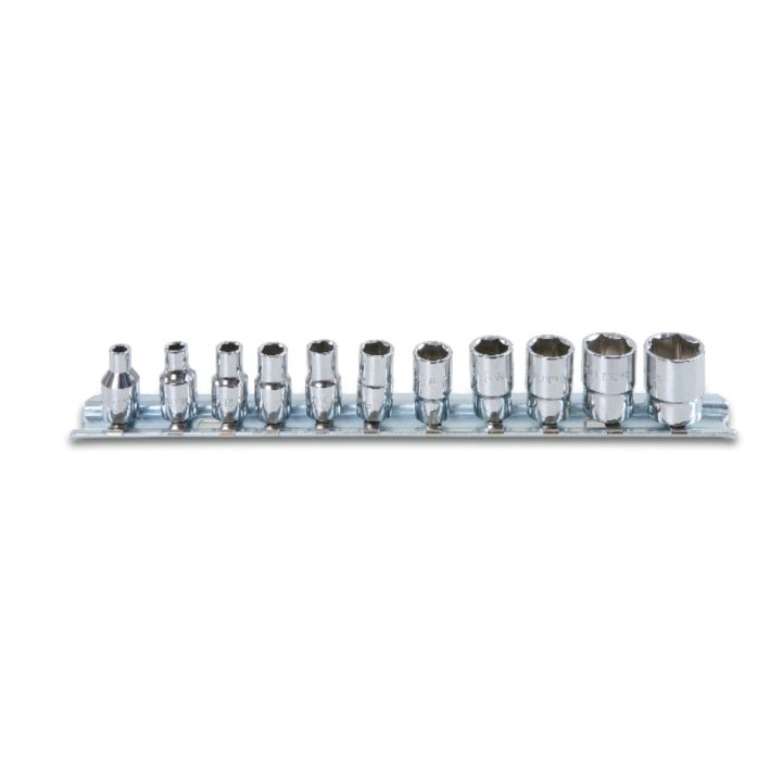 Beta 900AS/SB11 Serie di chiavi a bussola a mano con attacco quadro femmina 1/4" bocca esagonale, cromate 009000389