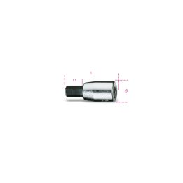 Beta 900ME 5 Chiavi a bussola a mano a giravite maschio esagonale con attacco quadro femmina 1/4" cromate - inserti bruniti 0090