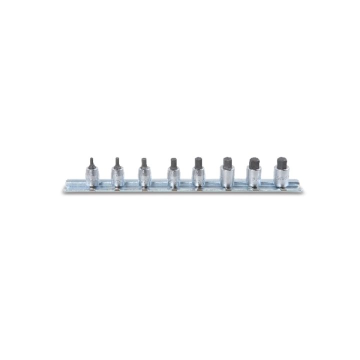 Beta 900ME/SB8 Serie di chiavi a bussola a mano maschio esagonale con attacco quadro femmina 1/4" cromate 009000518