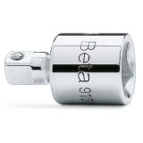 Beta 910/15 Raccordo a mano con attacco quadro femmina 3/8" e maschio 1/4" cromato 009100810
