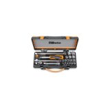 Beta 910A/C16HR Assortimento di 16 chiavi a bussola a mano esagonali e 5 accessori in cassetta di lamiera 009100935