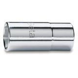Beta 910AL 8 Chiavi a bussola a mano con attacco quadro femmina 3/8", tipo lungo bocca esagonale, cromate 009100158