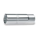 Beta 910AS-L 1/2 Chiavi a bussola a mano con attacco quadro femmina 3/8", tipo lungo bocca poligonale, cromate 009100354