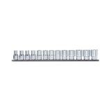 Beta 910AS/SB13 Serie di 13 chiavi a bussola a mano bocca poligonale (art. 910AS) su supporto 009100215