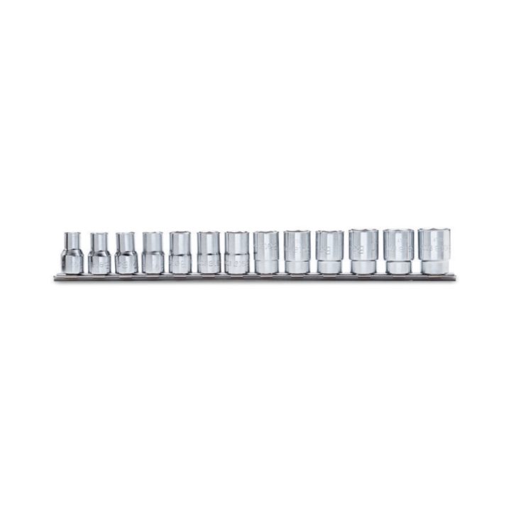 Beta 910AS/SB13 Serie di 13 chiavi a bussola a mano bocca poligonale (art. 910AS) su supporto 009100215