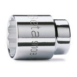 Beta 910B 13 Chiavi a bussola a mano con attacco quadro femmina 3/8" bocca poligonale, cromate 009100113