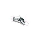 Beta 910B/SN 18 Chiavi a bussola a mano snodate con attacco quadro femmina 3/8" bocca poligonale, cromate 009100238