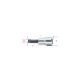 Beta 910LP 1X5,5 Chiavi a bussola a mano a giravite per viti con intaglio con attacco quadro 3/8" cromate - inserti bruniti 0091