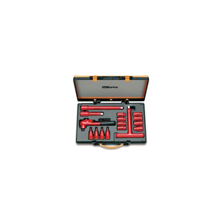 Beta 910MQ/C16 8 chiavi a bussola poligonali 4 chiavi a bussola esagonali maschio e 4 accessori 009100917