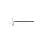 Beta 920/44 Quadro maschio 1/2" ad angolo cromato 009200858