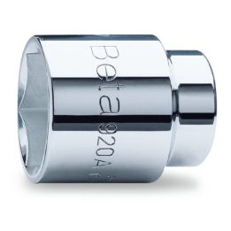 Beta 920A 8 Chiavi a bussola a mano con attacco quadro femmina 1/2" bocca esagonale, cromate 009200008