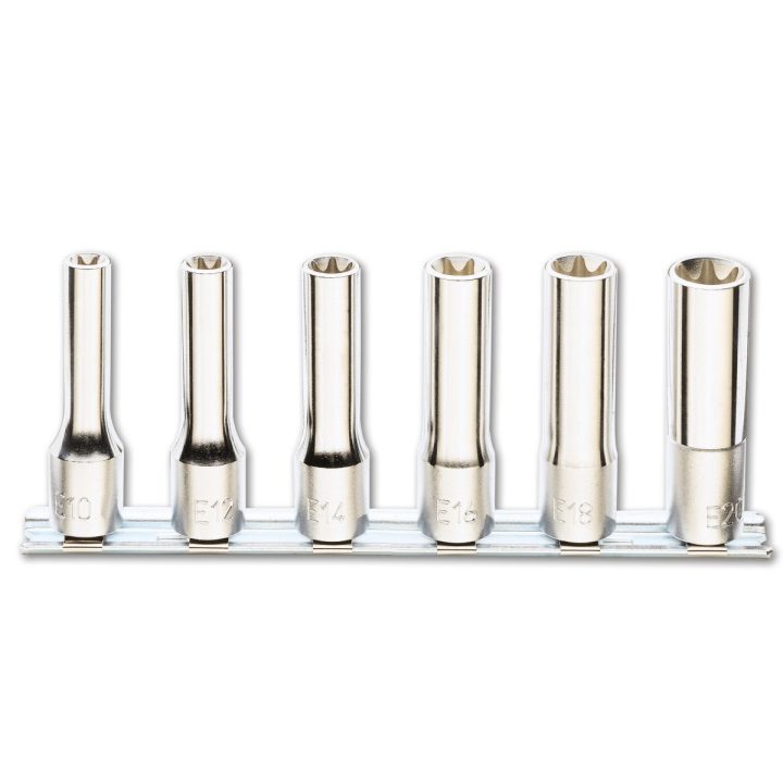 Beta 920FTX-LSB6 Serie di 6 chiavi a bussola a mano lunghe per viti con testa a profilo Torx® (art. 920FTX/L) su supporto 009200
