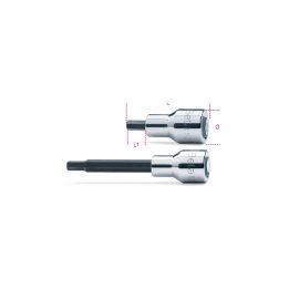 Beta 920PE 8L Chiavi a bussola a mano maschio esagonale con attacco quadro femmina 1/2" cromate - inserti bruniti 009200424
