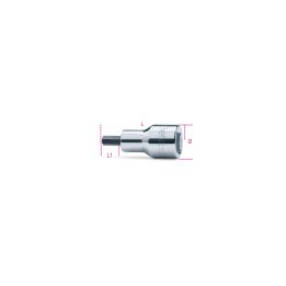 Beta 920PE-AS 1/8 Chiavi a bussola a mano maschio esagonale con quadro femmina 1/2" cromate - inserti bruniti 009200460