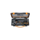Beta 900/C13-5 Assortimento di 13 chiavi a bussola a mano esagonali e 5 accessori in cassetta di lamiera 009000953