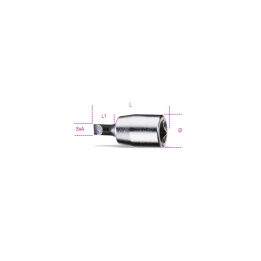 Beta 900LP 1,2X8 Chiavi a bussola a mano a giravite per viti con intaglio con attacco quadro femmina 1/4" cromate - inserti brun