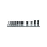 Beta 910AL/SB14 Serie di 14 chiavi a bussola a mano lunghe bocca esagonale (art. 910AL) su supporto 009100174
