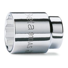 Beta 910AS 7/8 Chiavi a bussola a mano con attacco quadro femmina 3/8" bocca poligonale, cromate 009100213