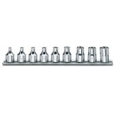 Beta 910FTX/SB9 Serie di 9 chiavi a bussola a mano per viti con testa a profilo Torx® (art. 910FTX) su supporto 009100430