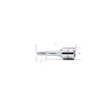Beta 910ME 10 Chiavi a bussola a mano maschio esagonale con attacco quadro femmina 3/8" cromate 009100510